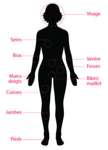 Zones du corps chez la femme